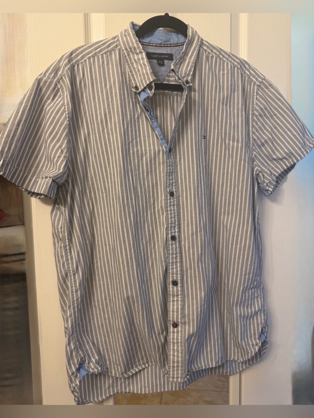 Tommy Hilfiger Mens Short-Sleeve Button-Down Shirt